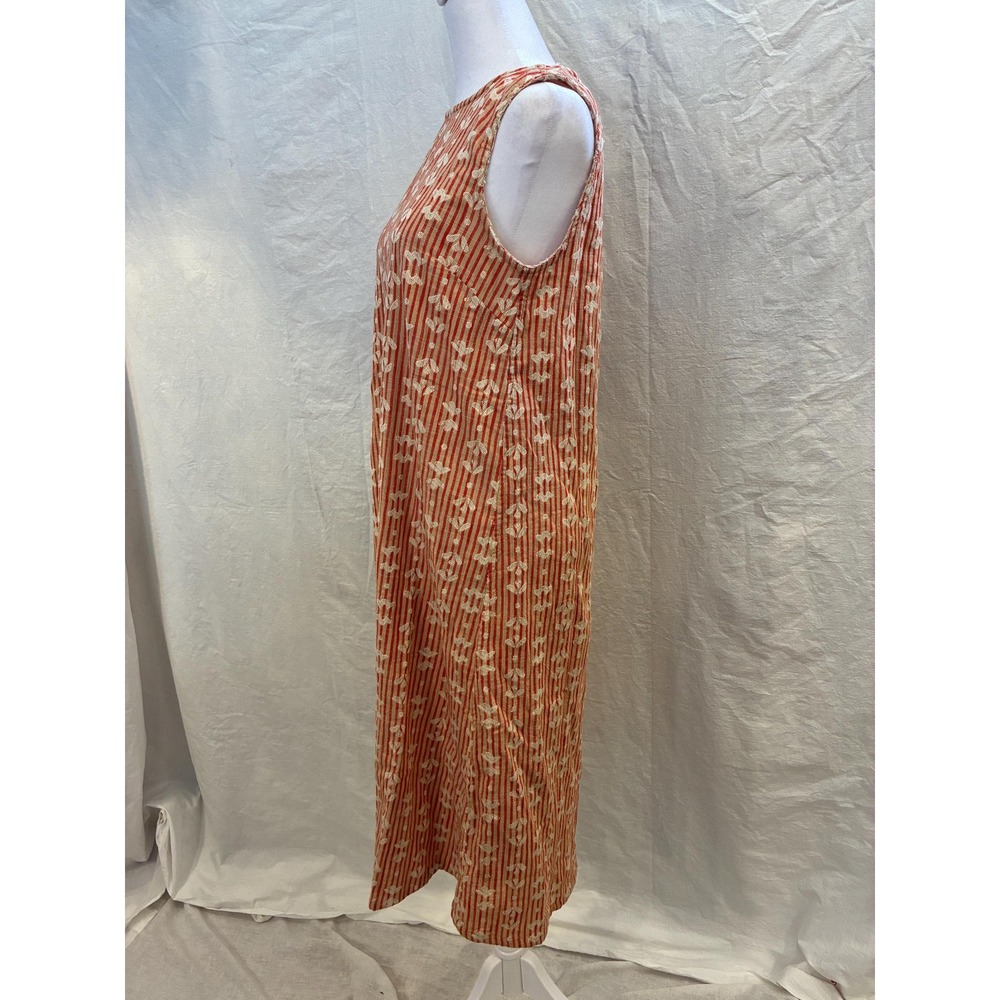 Ace & Jig Sleeveless Handwoven Cotton Shift Midi Dress S, Button Back - Picture 6 of 8